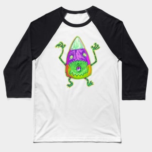 Halloween Candy Corn Monster Zombie Baseball T-Shirt